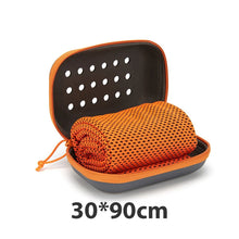 Load image into Gallery viewer, Quick Drying Cooling Towel Soft Breathable Chilly Sweat Absorption Cold Towel with Storage Box Sports Running Yoga Gym Club