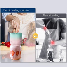 Load image into Gallery viewer, Electric Mason Jar Vacuum Sealer Kit Cordless Automatic Jar Sealer Kit with Mason Jar Lids  for Food Storage and Fermentation