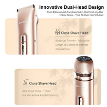 Load image into Gallery viewer, Double Head Electric Shaver Portable Body Epilator 2 in 1 Lady Electric Shaver for Hair Removal Wet and Dry Use