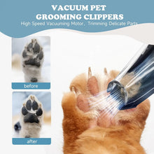Load image into Gallery viewer, Pet Paw Trimmer With Vacuum Suction Cordless Electric Professional 2 Modes For Dog Cat Paws Face Grooming Clippers