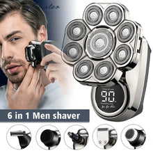 Load image into Gallery viewer, 9 Blades Multi Grooming Kit Digital Display Electric Shaver Hair Trimmer Beard Rlectric Razor Wet Dry Men Facial Shaving Machine