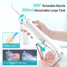 Load image into Gallery viewer, DIY PSI Dental Water Jet Pick Flossser Thread Oral Irrigator for Teeth Cleaning 300ml 4 Modes Portable Powerful Mouth Washing