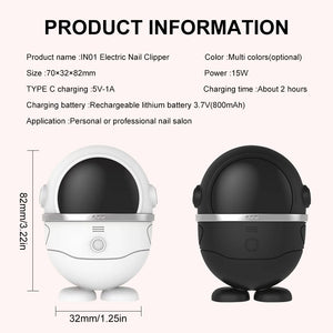 Electric Nail Clipper Safe Automatic Fingernail Clipper Portable Nail Trimmer for Kids Adults Elderly