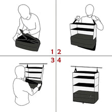 Load image into Gallery viewer, Household Supplies Multifunctional Clothing Travel Storage Three-layer Hanging Bag Travel Storage Bag