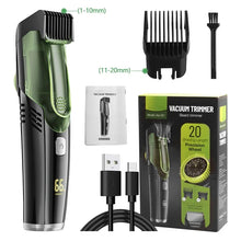 Load image into Gallery viewer, Vacuum Beard Trimmer for Men Rechargeable Mustache Trimmer with Adjustable Length Comb (1-20MM) Electric Beard Trimmer