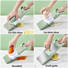 Load image into Gallery viewer, 6 in 1 Stainless Steel Multifunctional Safe Fruit Vegetable Slicer Cutter Shredders Carrot Grater Potato Peeler Chopper Kitchen