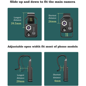 200X Phone Microscope with CPL Lens/LED Light/Universal Clip for IPhone/Andriod Phone To Enjoy Microworld for Kids and Adults