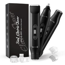 Load image into Gallery viewer, 3 in 1 Painless Women Electric Razors Bikini Trimmer Wet Dry Use for Ladies Pubic Hair Detachable Head Electric Shaver