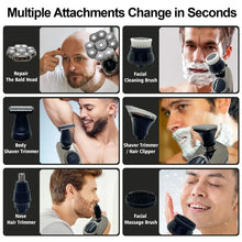 Load image into Gallery viewer, 9 Blades Multi Grooming Kit Digital Display Electric Shaver Hair Trimmer Beard Rlectric Razor Wet Dry Men Facial Shaving Machine