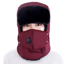 Load image into Gallery viewer, Fashion Trooper Hat Unisex Winter Trapper Cap Ear Flap Hat With Mouth Cover Fur Snow Caps Warm Flaps Ski Hat New Bomber Hats