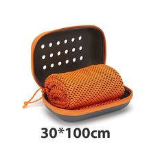 Load image into Gallery viewer, Quick Drying Cooling Towel Soft Breathable Chilly Sweat Absorption Cold Towel with Storage Box Sports Running Yoga Gym Club
