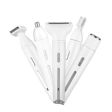Load image into Gallery viewer, Facial Hair Removal for Women 5 in 1 Electric Razor for Bikini Trimmer Kit for Face Eyebrow Nose Legs and Rechargeable Portable