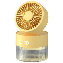 Load image into Gallery viewer, Spray Cooling Fan USB Mini Fan Desktop Turbine Foldable Cold Air Humidification Spray Fan Multifunctional Night Light