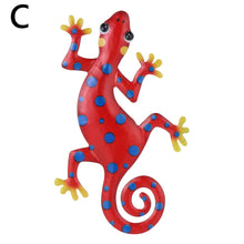Load image into Gallery viewer, Metal Gecko Wall Decor Art Craft Inspirational Sculpture Hang Indoor Outdoor Home Garden Bedroom Office Landscape Decoration
