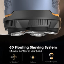 Load image into Gallery viewer, Men's 6D Magnetic Blade Rechargeable Electric Shaver Full Body Water Wash Professional Barber Trimmer Beard Shaver
