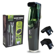 Load image into Gallery viewer, Cordless Men Beard Trimmer Rechargeable Electric Shaver with 20 Trim Built-in Vacuum Clipper for Mustache Sideburns Grooming Kit
