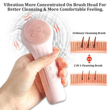 Load image into Gallery viewer, Mini Portable Rechargeable Heating Electric Usb Ultrasonic Vibration Silicond Facial Cleansing Brush