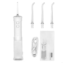 Load image into Gallery viewer, USB Rechargeable Water Flosser Portable Dental Water Jet 200ML IPX7 Waterproof Teeth Cleaner with 3 Jet Tip DIY Modes