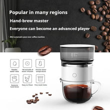 Load image into Gallery viewer, Electric Coffee Maker Portable Mini Coffee Machine 304 Stainless Steel Hand Rushing Coffee Pot for Travel Portable Home Brew Pot