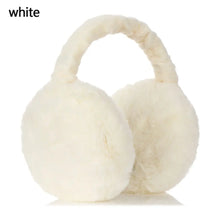 Load image into Gallery viewer, Fashion Autumn Winter Earmuffs Women Men Ear Warmer Plush Solid Color Adjustable Foldable Ear Muffs Earflap Earmuffs