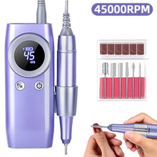 Load image into Gallery viewer, 45000RPM Electric Nail Drill Machine Rechargeable Manicure Cutter Machine With LCD Display Professional Nails Sander Nail Art