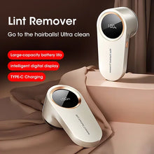 Load image into Gallery viewer, Lint Remover for Clothing Portable Electric Fuzz Pellet Remover LED Display Rechargeable for Clothes Fabric Shaver Fluff Remover
