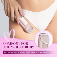 Load image into Gallery viewer, 3 in 1 Painless Women Electric Razors Bikini Trimmer Wet Dry Use for Ladies Pubic Hair Detachable Head Electric Shaver
