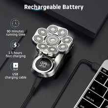 Load image into Gallery viewer, Electric Shaver Beard Hair Trimmer Wet Dry Electric Razor Rechargeable Bald Head Shaving Machine LCD Display Men Grooming Kit