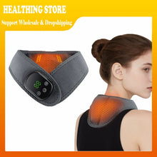 Load image into Gallery viewer, Wireless Electric Neck Massager with Vibration And Heating 5-Level NTC Control Shoulder Pad Neck Brace Wrap for Hot Compress