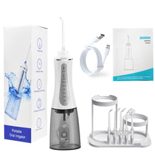 Load image into Gallery viewer, Dental Water Flosser Oral Irrigator with Storage Holder Portable Teeth Cleaning Jet Toothpick Mouth Washing Machine 6 Jet 350ml