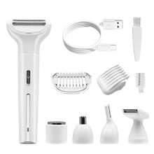 Load image into Gallery viewer, Facial Hair Removal for Women 5 in 1 Electric Razor for Bikini Trimmer Kit for Face Eyebrow Nose Legs and Rechargeable Portable