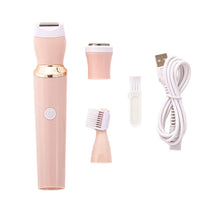 Load image into Gallery viewer, 3 in 1 Electric Hair Remover Rechargeable Lady Shaver Trimmer Eyebrow Shaper Leg Armpit Bikini Trimmer Women Epilator