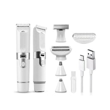 Load image into Gallery viewer, Detachable Head Electric Grooming Device Rechargeable Care Tool with Nose Hair Grooming, Cleaning Brush and USB Cable