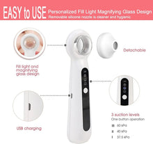 Load image into Gallery viewer, Visible Electric Blackhead Remover Vacuum Acne Cleaner With Magnifier Black Spots Removal Face Nose Deep Cleaning Tools