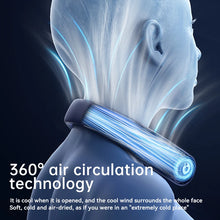 Load image into Gallery viewer, 10000mAh Portable Neck Fan Mini Bladeless Silent Neckband Fan USB Rechargeable 3 Speeds Mute Wireless Electric Neck Cooler Fans