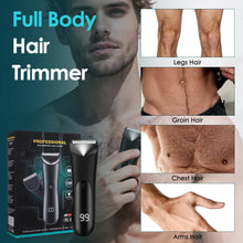 Load image into Gallery viewer, Men's Groin Body Hair Trimmer Rechargeable Electric Shaver For Pubic Ball Bikini Chest Hair Shaver Ceramic Blade Razor Epilator
