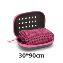 Load image into Gallery viewer, Quick Drying Cooling Towel Soft Breathable Chilly Sweat Absorption Cold Towel with Storage Box Sports Running Yoga Gym Club