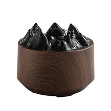Load image into Gallery viewer, New Volcanic Crack Aromatherapy Wood Grain Humidifier Home Office Desktop Colorful Lights Flame Humidifier Aromatherapy Machine