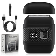 Load image into Gallery viewer, Electric Foil Shavers for Men Mini Electric Razor for Beard/Face with 3 Floating Blades LED Display Cordless Face Shaver