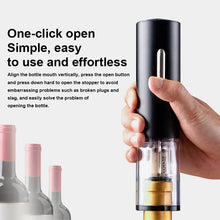 Load image into Gallery viewer, Electric Bottle Opener Automatic Red Wine Bottle Opener Rechargeable Kitchen Accessories With USB Charging Cable Suit for Home