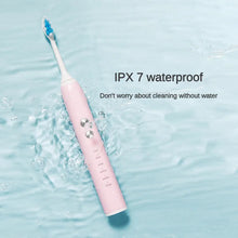 Load image into Gallery viewer, Toothbrush Wireless Charging Travel Case IPX7 Dupont Soft Bristle Electric Charger Adult Sonic Teeth Whitening Brush Pink White