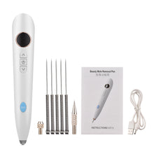 Load image into Gallery viewer, Beauty Equipment Skin Tag Remover Equipment Electric Freckle Removal Pen Home USB Charging/LCD Screen with 6 Needles Skin Care