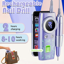 Load image into Gallery viewer, 45000RPM Electric Nail Drill Machine Rechargeable Manicure Cutter Machine With LCD Display Professional Nails Sander Nail Art