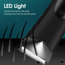 Load image into Gallery viewer, Men's Groin Body Hair Trimmer Rechargeable Electric Shaver For Pubic Ball Bikini Chest Hair Shaver Ceramic Blade Razor Epilator
