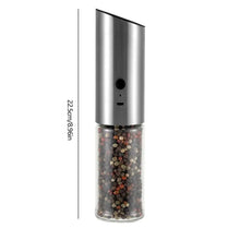 Load image into Gallery viewer, Electric Salt Pepper Grinder Refillable Adjustable Coarseness Pepper Mill Automatic LED Light Easy Working kitchen Accessories