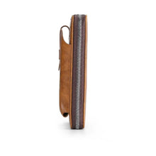 Load image into Gallery viewer, Cowhide Long Wallets Fashion Large Capacity Soft Leather Coin Purse Multifunction Zipper Phone Clutch Bag Male Men