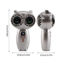Load image into Gallery viewer, Turbo Mini Handheld Fan Strong Wind Quiet USB Rechargeable Fan Owl Shaped Lightweight Personal Cooling Fan for 3000mAh