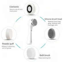 Load image into Gallery viewer, Facial Cleansing Brush IPX 7 Waterproof Electric Facial Brush 2 Adjustable Speeds Facial Brush Cleaner