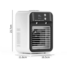 Load image into Gallery viewer, 3000mAh Long Life Air Cooler Portable Office Desktop Air Conditioner Fan LED Smart Silent Cooling Fan Home Humidifier Fan