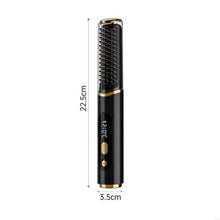 Load image into Gallery viewer, Anti-Scald Portable Hair Straightening Brush Rechargeable Hot Brush with Display for Frizz Control and Hair Ends